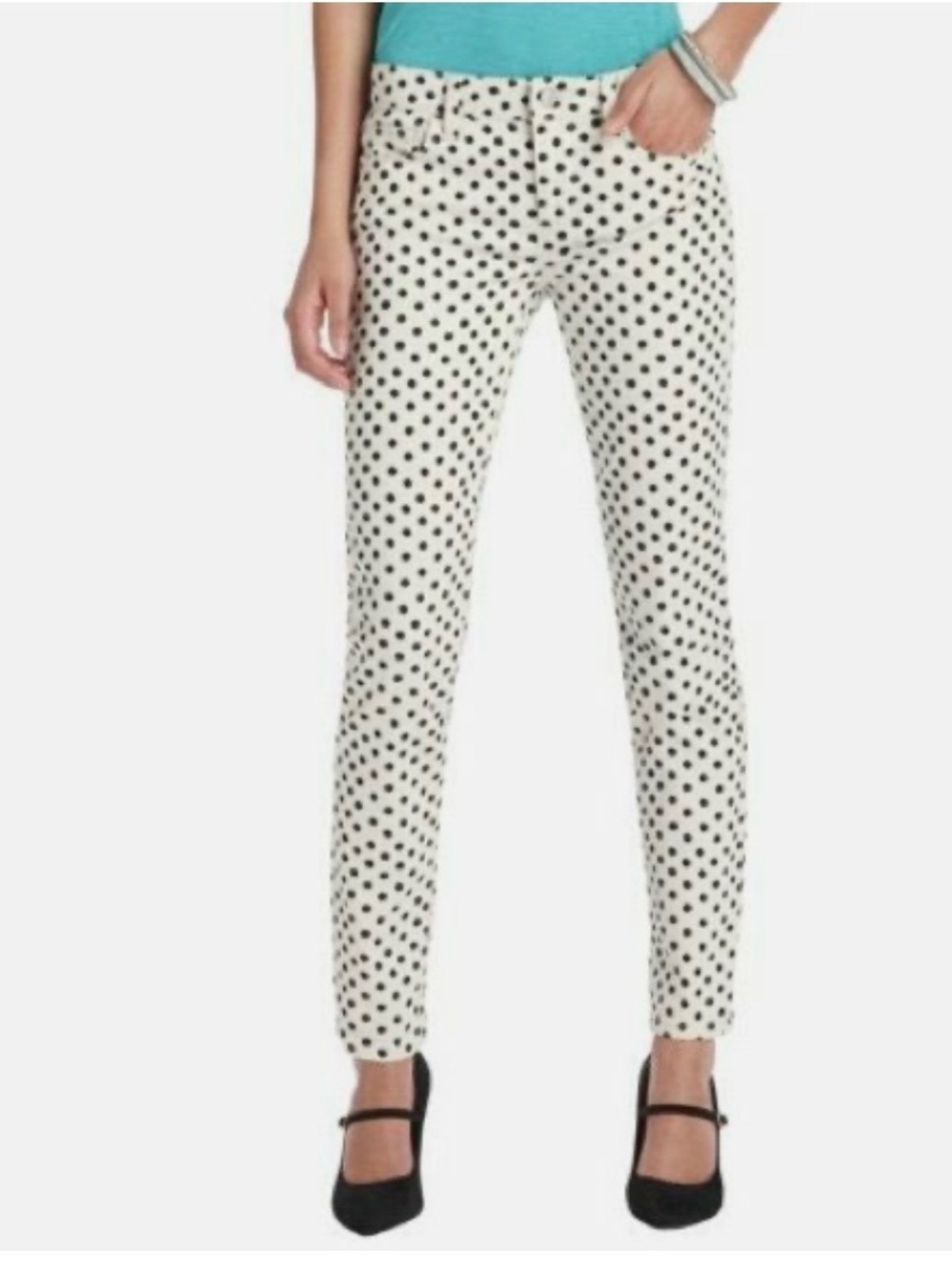 LOFT Polka Dot Skinny Jeans